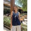 Zeagoo Womens Tops 2026 Flowy Peplum Summer V Neck Babydoll Tank Top Casual Beach Vacation Clothes(Sf103)