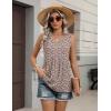 Zeagoo Womens Tops 2026 Flowy Peplum Summer V Neck Babydoll Tank Top Casual Beach Vacation Clothes(Xh498)