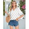 Zeagoo Womens Tops 3/4 Sleeve V Neck Bohemian Blouses Casual Loose Fit Tunic Boho Shirts Floral Printed Clothes(Multi Apricot Mz920)