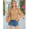 Zeagoo Womens Tops 3/4 Sleeve V Neck Bohemian Blouses Casual Loose Fit Tunic Boho Shirts Floral Printed Clothes(Multi Coffee Mz917)