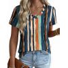 Zeagoo Womens Tops Summer Casual Short Sleeve Tshirts Business Basic Spring V-Neck Shirts Outfits S-3XL(Zz-cx152)