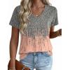 Zeagoo Womens Tops Summer Casual Short Sleeve Tshirts Business Basic Spring V-Neck Shirts Outfits S-3XL(Zz-jb44)