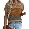 Zeagoo Womens Tops Summer Casual Short Sleeve Tshirts Business Basic Spring V-Neck Shirts Outfits S-3XL(Zz-jh398)