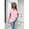 Zeagoo Womens Tops Summer Casual Short Sleeve Tshirts Business Basic Spring V-Neck Shirts Outfits S-3XL(Zz-tz300)