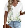 Zeagoo Womens Tops Summer Casual Short Sleeve Tshirts Business Basic Spring V-Neck Shirts Outfits S-3XL(Zz-wf135)