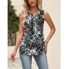 Zeagoo Womens Tops Summer Pleated Sleeveless Tank Top V Neck Dressy Casual Flowy Boho Tunic Shirts(Cx273)