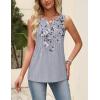 Zeagoo Womens Tops Summer Pleated Sleeveless Tank Top V Neck Dressy Casual Flowy Boho Tunic Shirts(Dh62)
