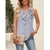 Zeagoo Womens Tops Summer Pleated Sleeveless Tank Top V Neck Dressy Casual Flowy Boho Tunic Shirts(Dh62)