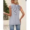 Zeagoo Womens Tops Summer Pleated Sleeveless Tank Top V Neck Dressy Casual Flowy Boho Tunic Shirts(Dh62)