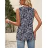 Zeagoo Womens Tops Summer Pleated Sleeveless Tank Top V Neck Dressy Casual Flowy Boho Tunic Shirts(Mz473)