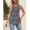 Zeagoo Womens Tops Summer Pleated Sleeveless Tank Top V Neck Dressy Casual Flowy Boho Tunic Shirts(Mz473)