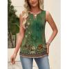 Zeagoo Womens Tops Summer Pleated Sleeveless Tank Top V Neck Dressy Casual Flowy Boho Tunic Shirts(Mz839)