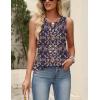 Zeagoo Womens Tops Summer Pleated Sleeveless Tank Top V Neck Dressy Casual Flowy Boho Tunic Shirts(Mz869)