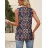 Zeagoo Womens Tops Summer Pleated Sleeveless Tank Top V Neck Dressy Casual Flowy Boho Tunic Shirts(Mz869)