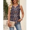 Zeagoo Womens Tops Summer Pleated Sleeveless Tank Top V Neck Dressy Casual Flowy Boho Tunic Shirts(Mz869)