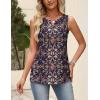 Zeagoo Womens Tops Summer Pleated Sleeveless Tank Top V Neck Dressy Casual Flowy Boho Tunic Shirts(Mz869)