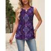 Zeagoo Womens Tops Summer Pleated Sleeveless Tank Top V Neck Dressy Casual Flowy Boho Tunic Shirts(Mz907)