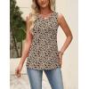 Zeagoo Womens Tops Summer Pleated Sleeveless Tank Top V Neck Dressy Casual Flowy Boho Tunic Shirts(Sf154)