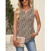 Zeagoo Womens Tops Summer Pleated Sleeveless Tank Top V Neck Dressy Casual Flowy Boho Tunic Shirts(Sf154)