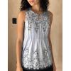 Zeagoo Womens Tops Summer Pleated Sleeveless Tank Top V Neck Dressy Casual Flowy Boho Tunic Shirts(Sf166)