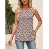 Zeagoo Womens Tops Summer Pleated Sleeveless Tank Top V Neck Dressy Casual Flowy Boho Tunic Shirts(Xh498)