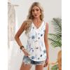 Zeagoo Womens White Tank Top Summer Loose Fit Casual Flowy Sleeveless Tops Trendy V-Neck Basic Shirts Tee 2026