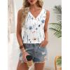 Zeagoo Womens White Tank Top Summer Loose Fit Casual Flowy Sleeveless Tops Trendy V-Neck Basic Shirts Tee 2026