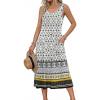 Zeagoo Womens Summer Midi Dresses 2026 Casual Sleeveless Tank Sundresses A Line Crewneck Beach Vacation Dress with Pockets(Bohemian-pa26)