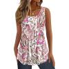 Zeagoo Womens Summer Tank Tops Sleeveless Babydoll Tops Loose Fit Tunic Blouses Crew Neck Flowy Shirts S-3XL