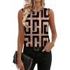 Zeagoo Work Shirts for Women Elegant Business Casual Silk Satin Tank Tops 2026 Summer Basic Sleeveless Blouses