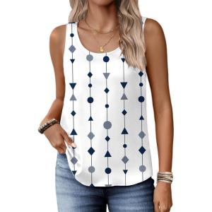 Zeagoo Silk Satin Tank Tops for Women Scoop Neck Sleeveless Camisole Tops 2026 Summer Basic Blouses(Jh599)