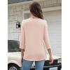 Zeagoo 3/4 Length Sleeve Women Tops Crew Neck Blouses Dressy Casual Summer T Shirts Loose Fit Business Work Clothes(Beige)