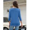 Zeagoo 3/4 Length Sleeve Women Tops Crew Neck Blouses Dressy Casual Summer T Shirts Loose Fit Business Work Clothes(Sky Blue)