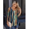 Zeagoo 3/4 Sleeve Tops for Women Crew Neck Blouses Pleated Casual Shirts Fall Work Clothes 2026(Multi Striped Cx89)