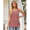 Zeagoo Tank Top for Women 2026 Summer Loose Fit Sleeveless Pleated Flowy Floral Tunic Dressy Blouse(Xh518)
