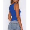 Zeagoo Women’s Double Lined Square Neck Tank Top Sleeveless Basic Crop Tops Trendy Going Out Tops(Royal Blue)