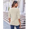 Zeagoo Womens Loose Short Sleeve Tunic Tops Lightweight Crew Neck Crochet Knit Pullover Sweater Blouses(Beige)