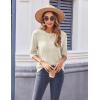 Zeagoo Womens Loose Short Sleeve Tunic Tops Lightweight Crew Neck Crochet Knit Pullover Sweater Blouses(Beige)