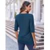 Zeagoo Womens Loose Short Sleeve Tunic Tops Lightweight Crew Neck Crochet Knit Pullover Sweater Blouses(Dark Blue)