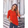 Zeagoo Womens Loose Short Sleeve Tunic Tops Lightweight Crew Neck Crochet Knit Pullover Sweater Blouses(Red)