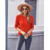 Zeagoo Womens Loose Short Sleeve Tunic Tops Lightweight Crew Neck Crochet Knit Pullover Sweater Blouses(Red)