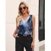 Zeagoo Women’s Silk Satin Tank Tops V Neck Casual Camisoles Sleeveless Business Work Blouses Dressy Summer Shirts(P-cx297)