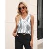 Zeagoo Women’s Silk Satin Tank Tops V Neck Casual Camisoles Sleeveless Business Work Blouses Dressy Summer Shirts(P-jh611)