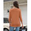 Zeagoo Womens Tops 3/4 Length Sleeve T Shirts Dressy Casual Button Down Blouses Spring Fall Clothes(Light Brown)
