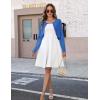 Zeagoo Cropped Cardigan Sweaters for Women Long Sleeve Knit Open Front Bolero Shrug for Dresses(Blue)