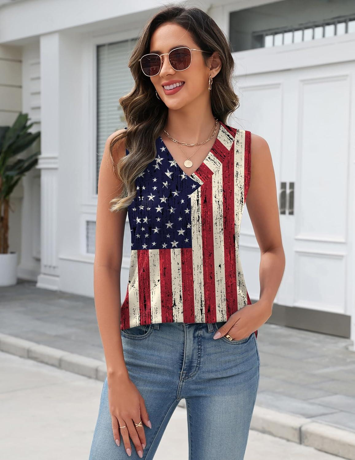 imageZeagoo Tank Top for Women V Neck Loose Fit Sleeveless Summer Tops Business Casual Outfits Dressy Blouses ShirtsGq38