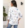 Zeagoo Button Down Shirts for Women 3/4 Sleeve Tops V Neck Collared Blouses Business Casual Outfits(Bf290)
