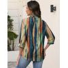 Zeagoo Button Down Shirts for Women 3/4 Sleeve Tops V Neck Collared Blouses Business Casual Outfits(Cx289)