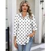 Zeagoo Button Down Shirts for Women 3/4 Sleeve Tops V Neck Collared Blouses Business Casual Outfits(Jh592)
