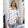 Zeagoo Button Down Shirts for Women 3/4 Sleeve Tops V Neck Collared Blouses Business Casual Outfits(Jh599)